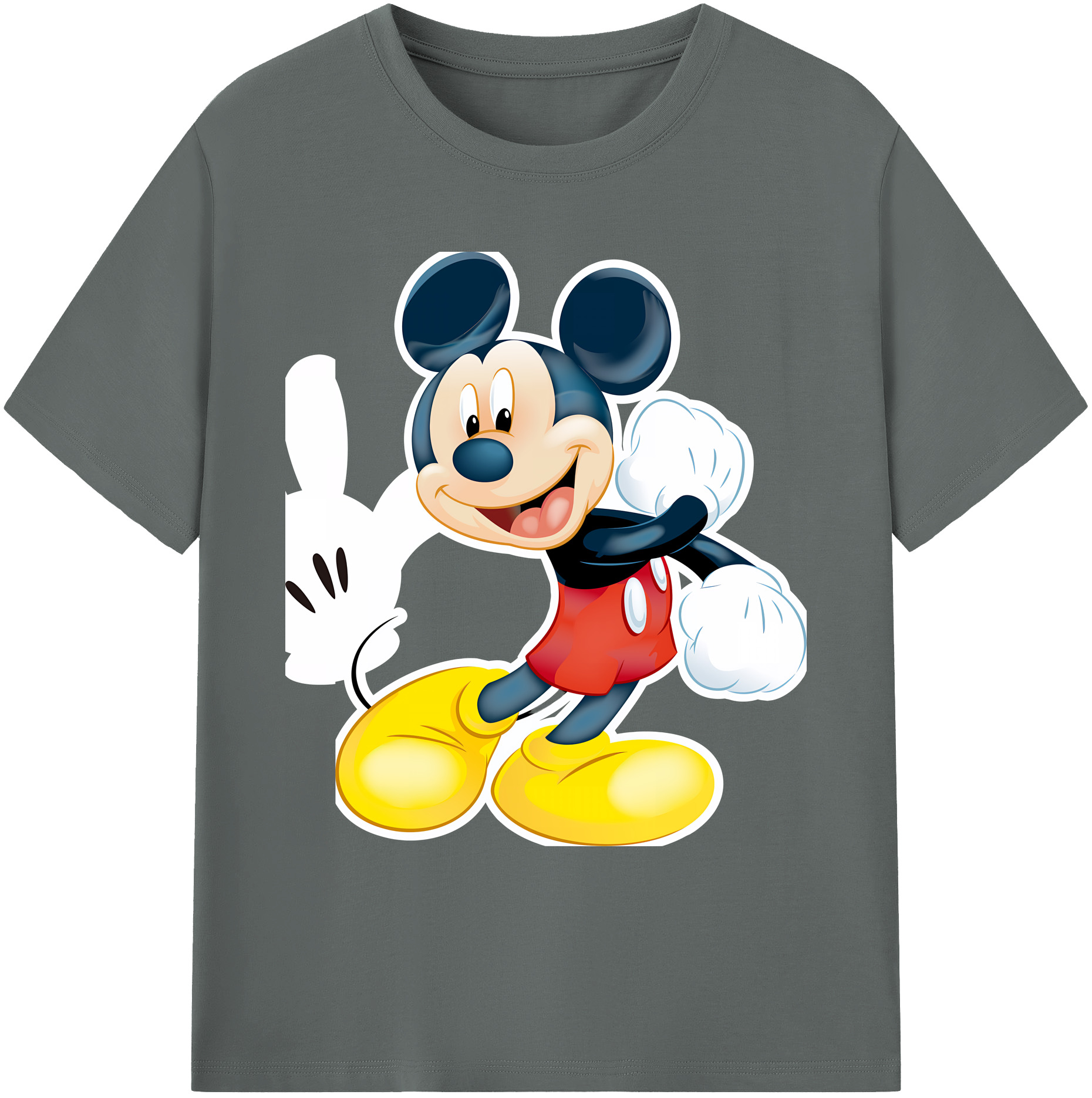 ミッキーマウス Mickey Mouse 綿100％ メンズ半袖Tシャツ｜肌触りやわらか＆通気性